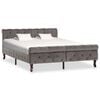 vidaXL Estrutura de cama 140x200 cm veludo cinzento