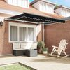 vidaXL Toldo Retr&aacute;til Preto 350 x 250 cm Tecido e Alum&iacute;nio