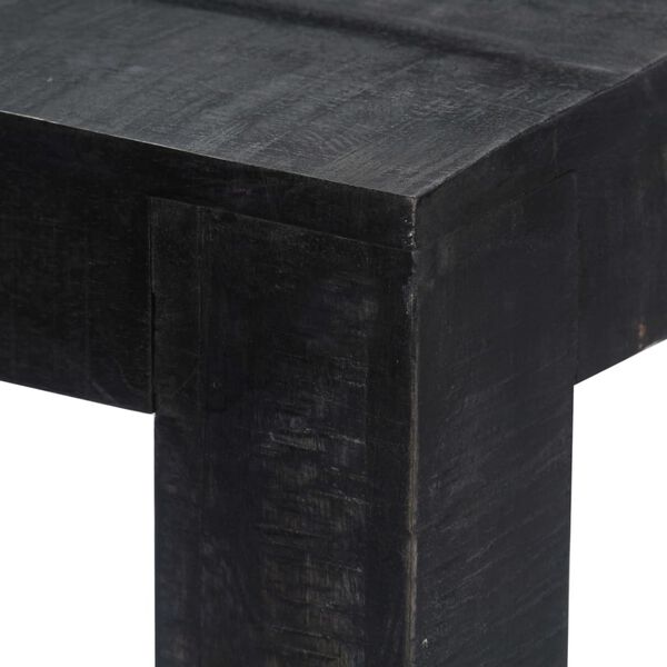 vidaXL Mesa de jantar 140x80x76 cm madeira de mangueira maci&ccedil;a preto