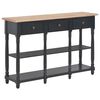 vidaXL Mesa consola 110x30x76 cm derivados de madeira preto