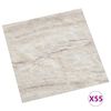 vidaXL Pranchas de Piso 55 pcs Bege 5,11 m&sup2; PVC