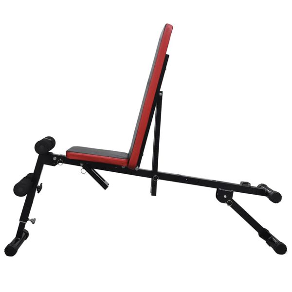 vidaXL Banco muscula&ccedil;&atilde;o ajust&aacute;vel + conjunto barras e halteres 30,5 kg