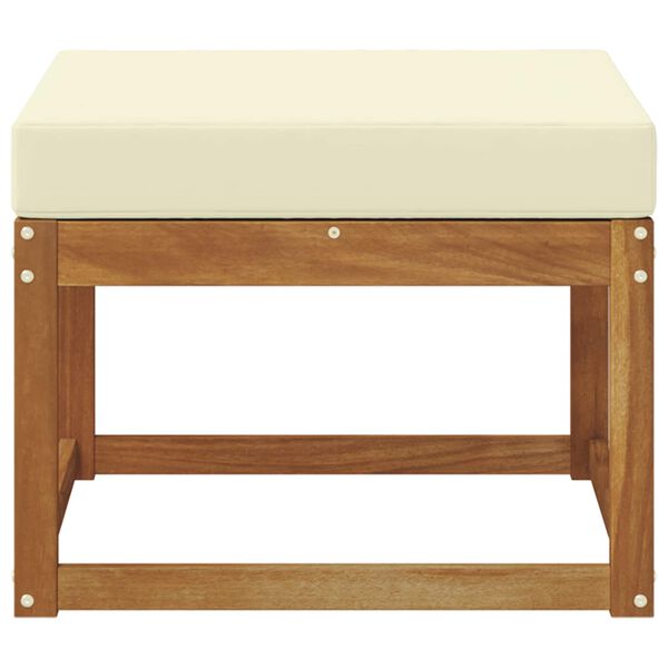 vidaXL Pufe para Exterior Madeira S&oacute;lida de Ac&aacute;cia Natural