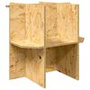 vidaXL Base de Terr&aacute;rio Castanho 50 x 50 x 50 cm OSB