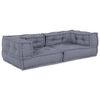 vidaXL Unidade de Sof&aacute; Modular 3 pcs Cinzento 140 x 70 x 36 cm Tecido