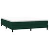 vidaXL Cama com molas sem colch&atilde;o 180x220 cm veludo verde-escuro