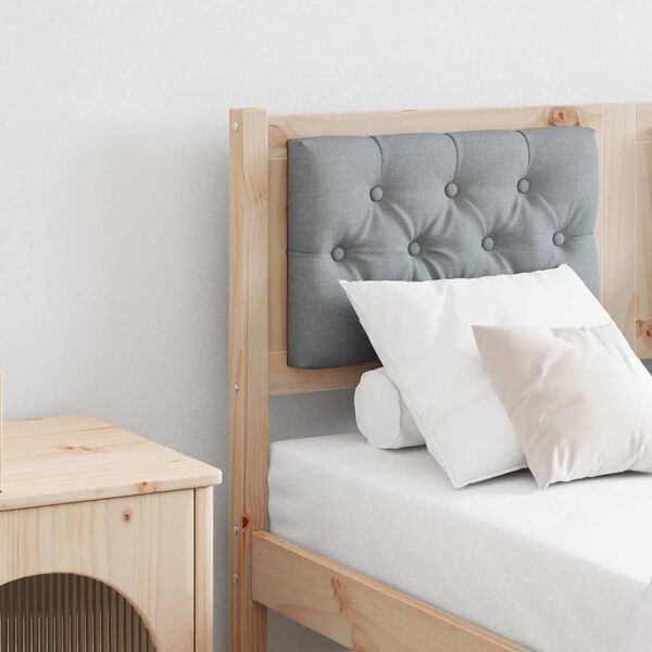 vidaXL Cabeceira Marrom e cinza claro 120 cm Madeira de pinho maci&ccedil;a