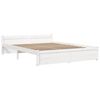 vidaXL Estrutura de cama 140x200 cm madeira maci&ccedil;a branco