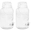 vidaXL Dispensadores de bebidas 2 pcs 3800 ml vidro