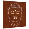 vidaXL Decora&ccedil;&atilde;o p/ muro jardim 55x55cm a&ccedil;o corten design cabe&ccedil;a buda