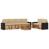 vidaXL Conjunto de Sof&aacute;s para Exterior 7 unid. Natural e Bege