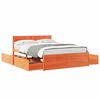 VidaXL Cama sem colch&atilde;o 140x190 cm pinho maci&ccedil;o castanho-mel