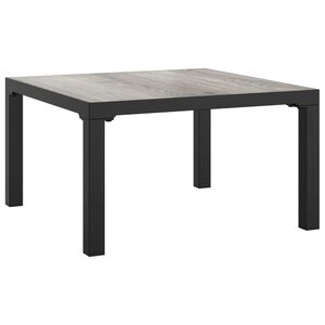 vidaXL Mesa de centro de jardim 55x55x31 cm DPC e a&ccedil;o cinzento