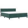 vidaXL Cama Box com colch&atilde;o Verde Escuro 180 x 200 cm Veludo