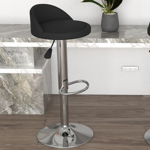 vidaXL Banco de bar couro artificial preto