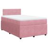 vidaXL Cama boxspring com colch&atilde;o 120x190 cm veludo rosa