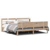 vidaXL Estrutura de cama com cabeceira 200x200 cm pinho maci&ccedil;o