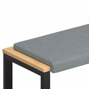 vidaXL Almofada de Banco Tecido Cinzento-claro Profundidade 35 cm