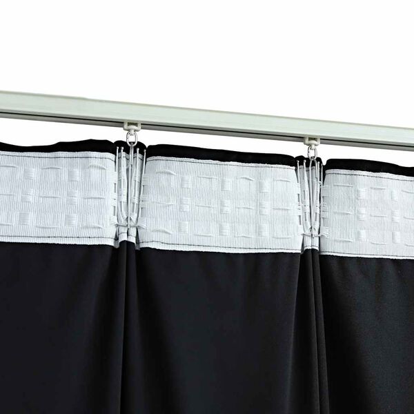 vidaXL Cortina blackout com ganchos 290x245 cm veludo preto