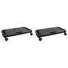 vidaXL Carrinhos de transporte 2 pcs 200 kg polipropileno preto