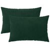 vidaXL Capa almofada 2 pcs HEERLEN Verde-Escuro 30 x 50 cm Veludo