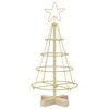 vidaXL &Aacute;rvore de Cone de Natal KUOPIO 60 cm A&ccedil;o Ouro