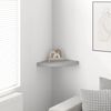 vidaXL Prateleira de canto parede 35x35x3,8 cm MDF cinzento cimento