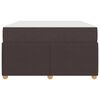 vidaXL Estrutura da Cama com colch&atilde;o Marrom Escuro 120 x 190 cm tecido