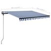vidaXL Toldo retr&aacute;til manual independente 300x250 cm azul e branco