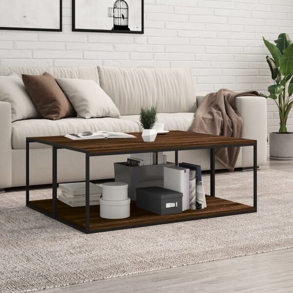 vidaXL Prateleiras parede 4 pcs derivados de madeira carvalho castanho