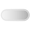 vidaXL Espelho de casa de banho com luzes LED oval 90x40 cm