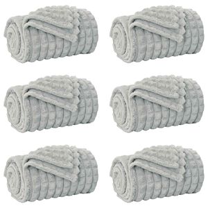 vidaXL Cobertores de Sof&aacute; 6 unid. Cinzeto 200 x 150 cm 4.5 kg L&atilde;