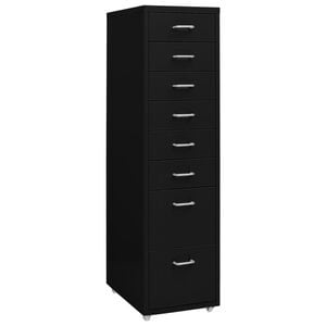 vidaXL Arquivador m&oacute;vel 28x41x109 cm metal preto