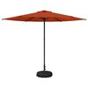 vidaXL Parasol de Jardim com Base 300 x 300 cm Poli&eacute;ster Retangular