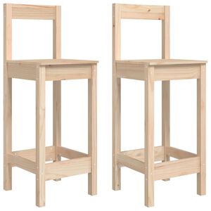 vidaXL Cadeiras de bar 2 pcs 40x41,5x112 cm pinho maci&ccedil;o