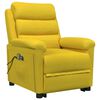 vidaXL Poltrona de massagens elevat&oacute;ria veludo amarelo