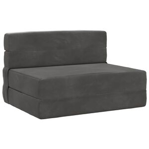 vidaXL Sof&aacute; Cama Dobr&aacute;vel Cinzento-Escuro 70 x 72 x 60 cm Tecido