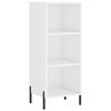 vidaXL Aparador 34,5x32,5x90 cm derivados de madeira branco brilhante