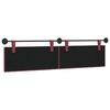 vidaXL Cabeceira Suspensa Riscas Vinho Vermelho 210 x 55 x 5 cm tecido