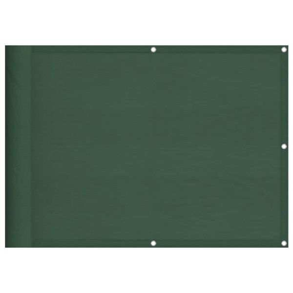 vidaXL Tela de varanda 75x800 cm 100% poli&eacute;ster oxford verde-escuro