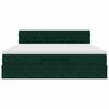 vidaXL Estrutura de cama otomana com colch&atilde;o 180x200 cm verde escuro