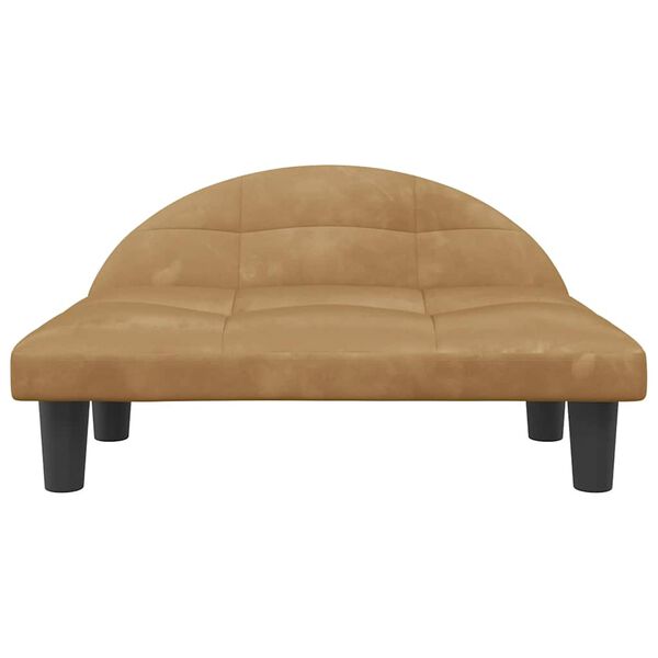 vidaXL Cama para cães 70x52x30 cm veludo castanho