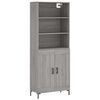vidaXL Arm&aacute;rio alto 69,5x34x180 cm derivados de madeira sonoma cinza