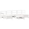vidaXL 7 pcs conjunto de sof&aacute;s para jardim pinho maci&ccedil;o branco