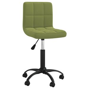 vidaXL Cadeira de escrit&oacute;rio girat&oacute;ria veludo verde-claro
