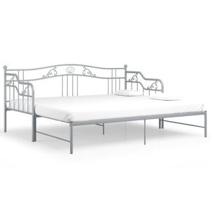 vidaXL Estrutura sof&aacute;-cama de puxar 90x200 cm metal cinzento
