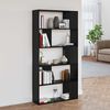 vidaXL Gabinete de Livros Carvalho Preto 80 x 24 x 159 cm