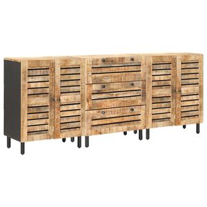 vidaXL Gabinetes de Armazenamento 3 unid. 180 x 33 x 75 cm Natural