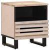 vidaXL Mesa cabeceira 40x34x46 cm madeira mangueira branqueada maci&ccedil;a