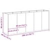 vidaXL Floreira enferrujada 200x40x80 cm a&ccedil;o resistente